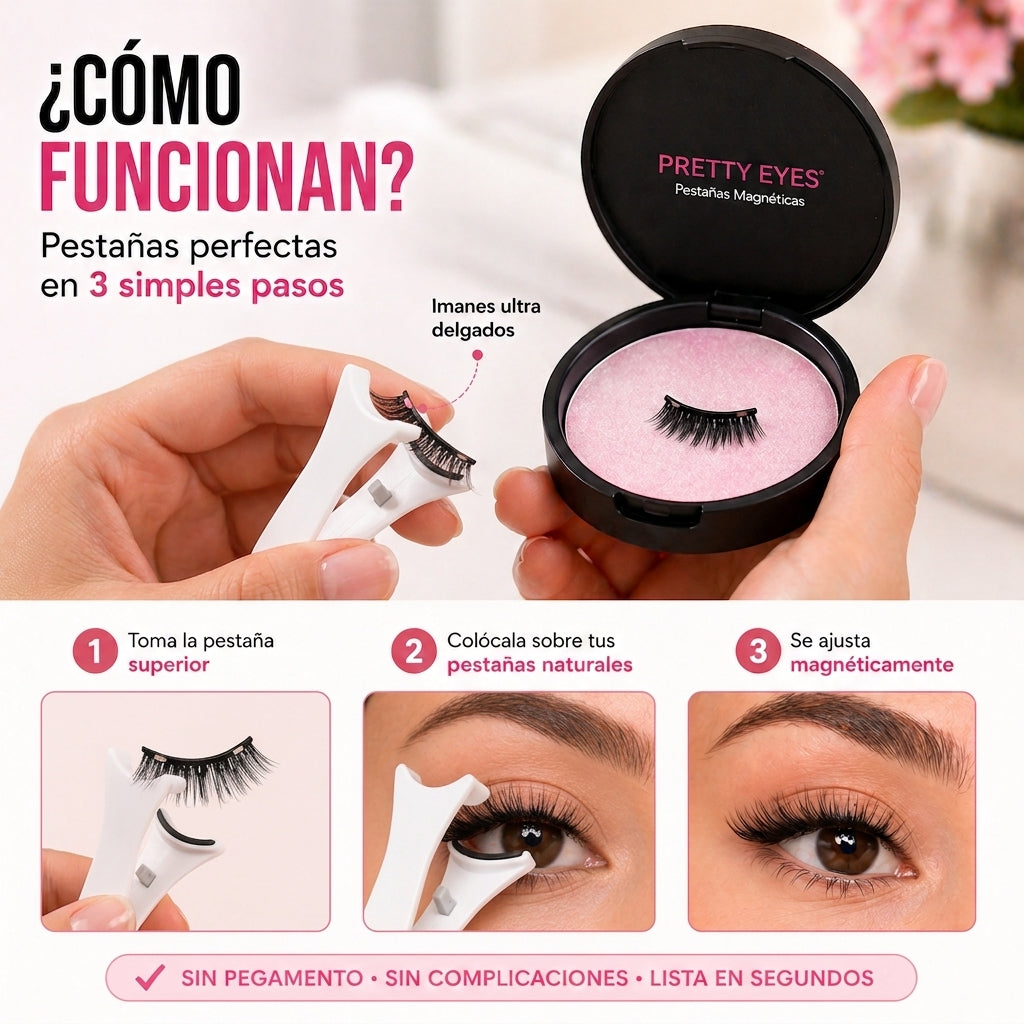 Pestañas magneticas reutilizables - Pretty Eyes