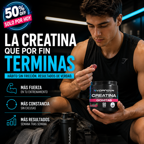 Creatina en gomitas Vidanova® - 90 UNID
