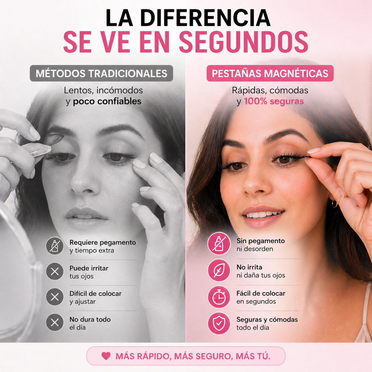 Pestañas magneticas reutilizables - Pretty Eyes