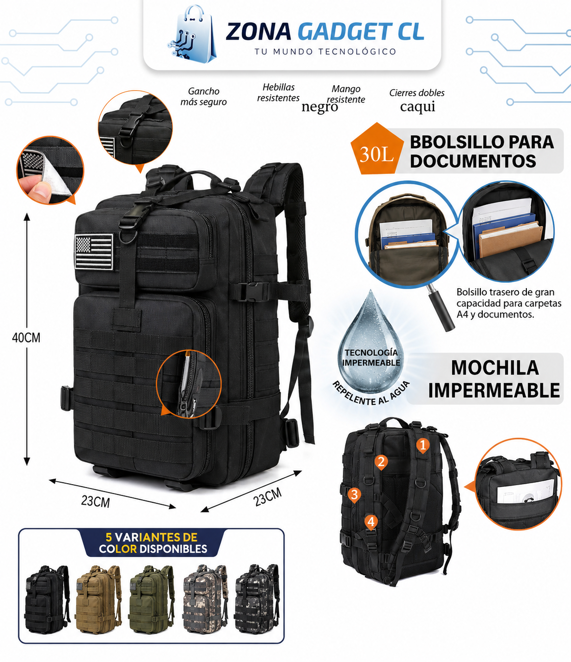 Mochila de Evacuación - Siempre lista 30L