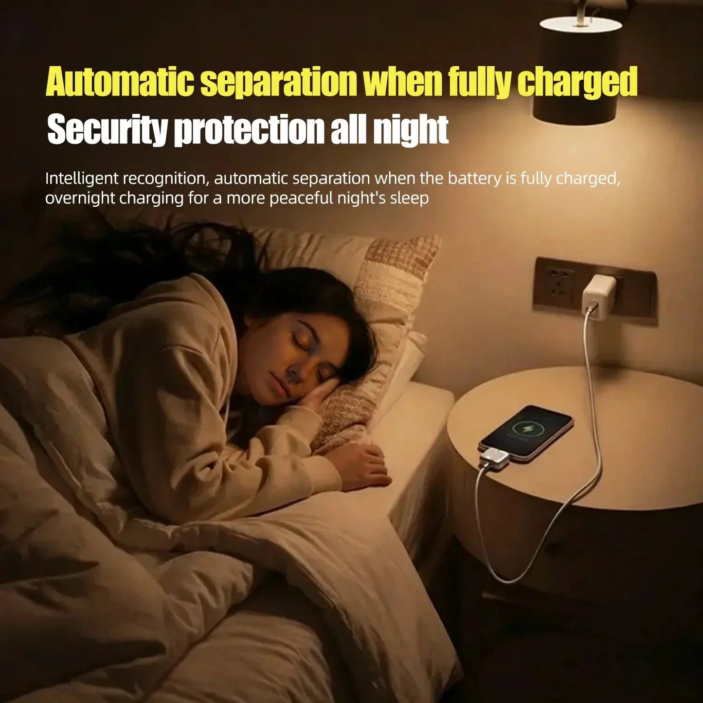 Type-C 140W Physical-Disconnect Battery Guard Anti-Overcharge Protection for Safe Overnight Charging Smart Auto Stop Charging