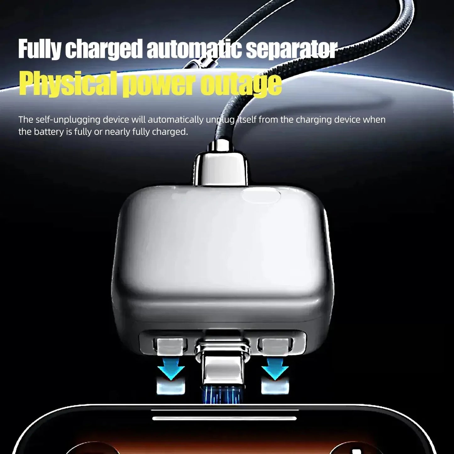 Type-C 140W Physical-Disconnect Battery Guard Anti-Overcharge Protection for Safe Overnight Charging Smart Auto Stop Charging